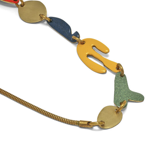 Coral reef brass statement necklace by Sibilia